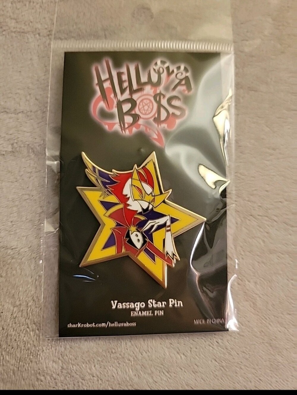 Sharkrobot Hazbin Hotel Helluva Boss Vassago Star Pin Mastermind Blitzo Stolas